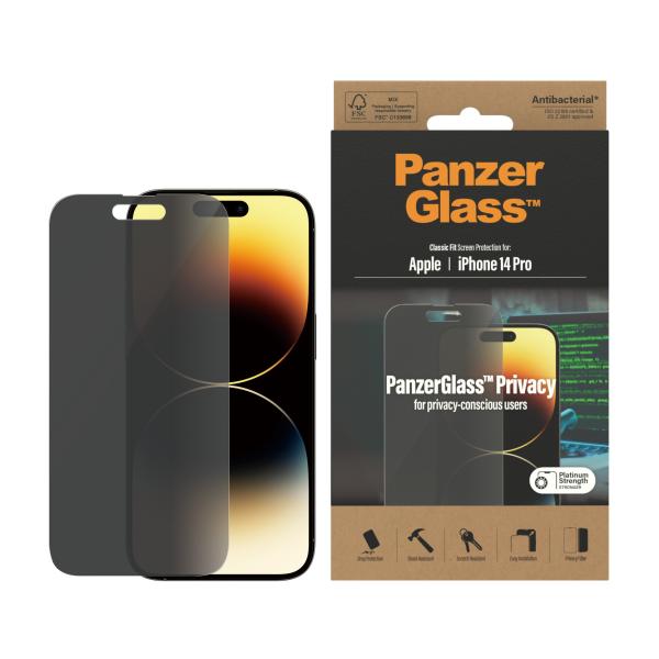 PanzerGlass Apple iPhone 14 Pro Privacy Displayschutz | Classic Fit