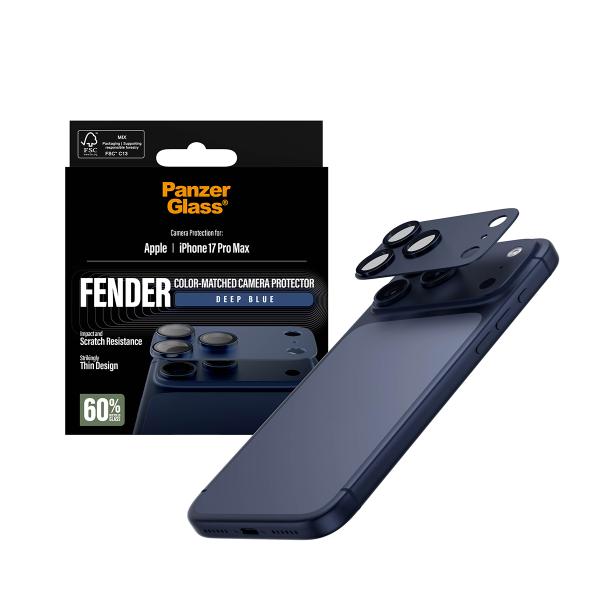 PanzerGlass FENDER Kameraschutz für iPhone 17 Pro Max tiefblau
