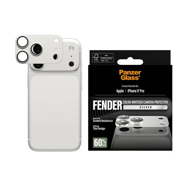 PanzerGlass FENDER Kameraschutz für iPhone 17 Pro silber