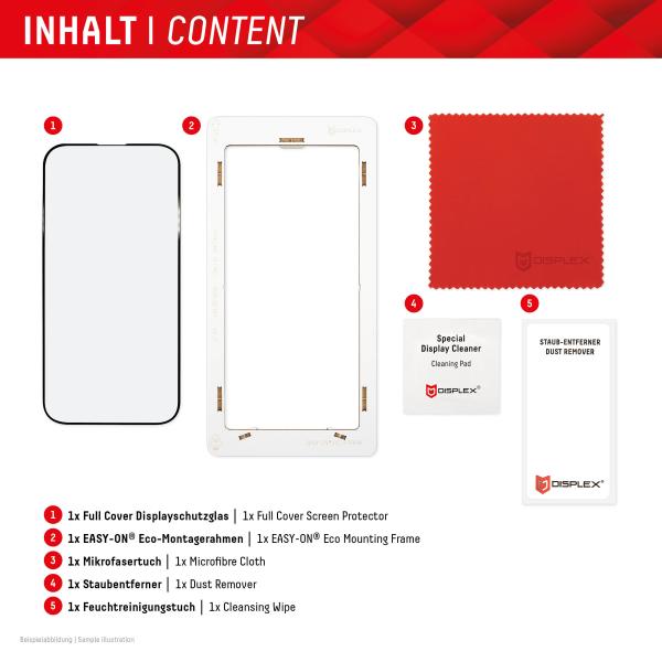 Displex Full Cover Schutzglas für Iphone 15/15 Pro