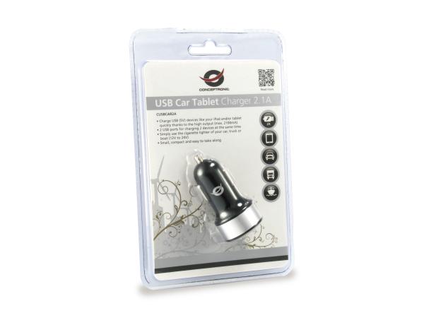2-Port KFZ Ladegerät CONCEPTRONIC 10W 2x USB-A