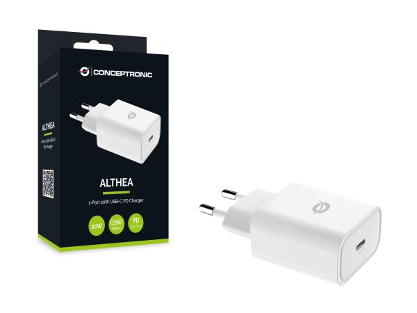 1-Port USB-C PD Ladegerät 20W Conceptronic ALTHEA07W