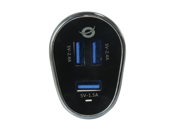 3-Port USB-KFZ-Ladegerät Conceptronic CARDEN 31.5W USB-A