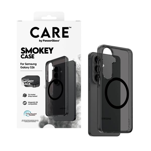 PanzerGlass CARE Urban Explorer Case Smokey m. Schwarz Qi Samsung Galaxy S26