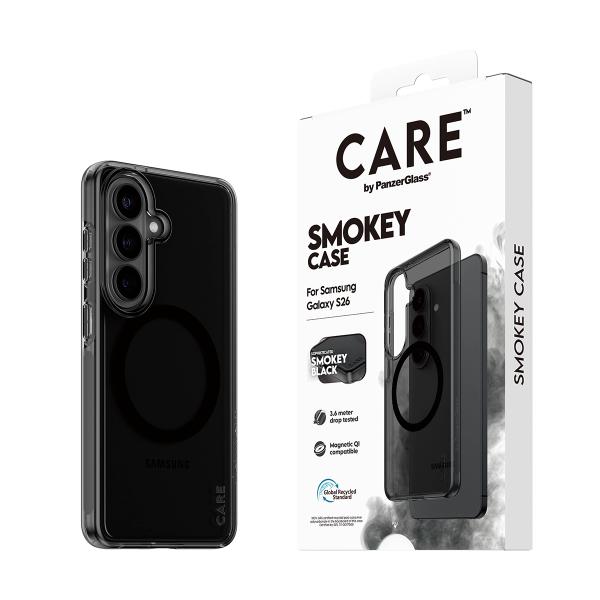 PanzerGlass CARE Urban Explorer Case Smokey m. Schwarz Qi Samsung Galaxy S26