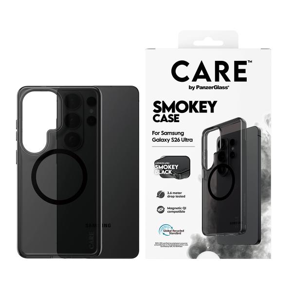 PanzerGlass CARE Urban Explorer Case Smokey Schwarz Qi Samsung Galaxy S26 Ultra