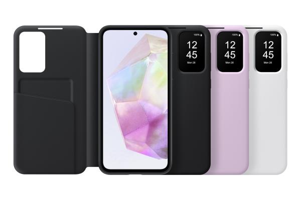 Samsung Smart View Wallet Case für Galaxy A35 5G Schutzhülle Bookcover  schwarz