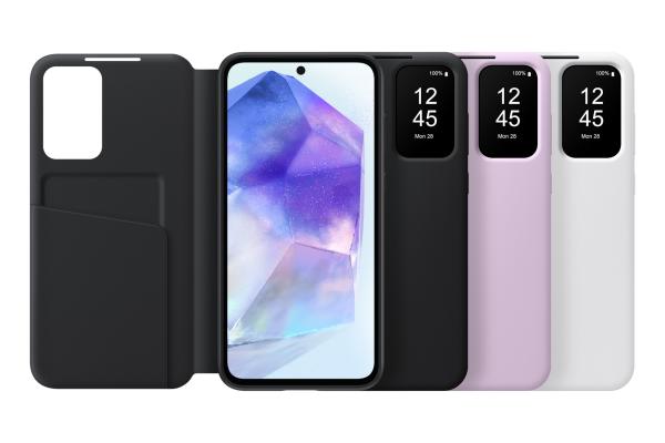 Samsung Smart View Wallet Case für Galaxy A55 5G Schutzhülle Bookcover  schwarz