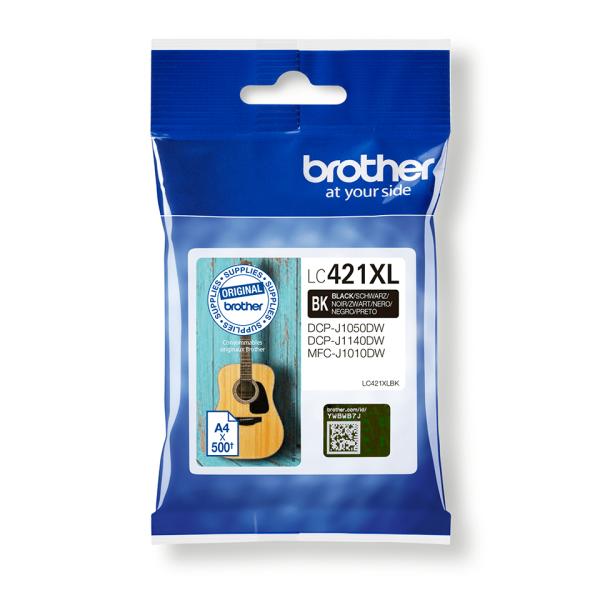Brother LC-421XLBK Original Tintenpatrone Schwarz XL – 500 Seiten