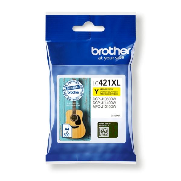 Brother Tinte LC421XLY Gelb bis zu 500 Seiten ISO/IEC 24711