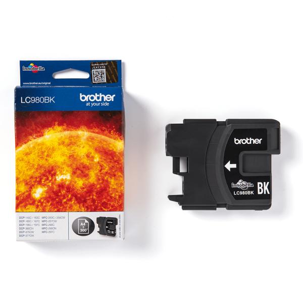 Brother Tinte LC-980BK Schwarz bis zu 300 Seiten nach ISO/IEC 24711