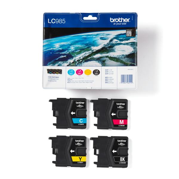 Brother LC985VALBP Original Tintenpatronen Value-Pack Schwarz Cyan Magenta Gelb