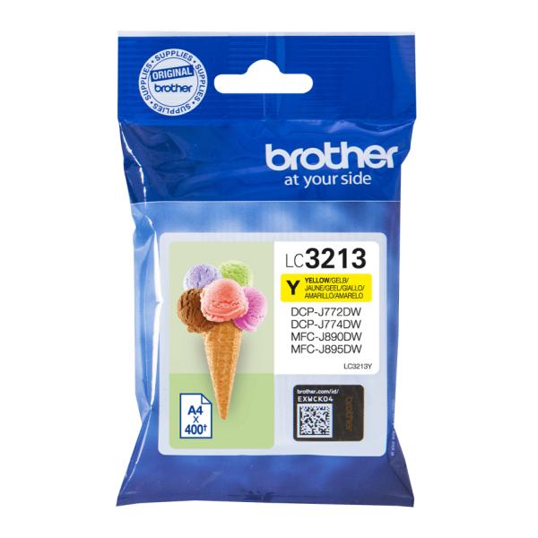 Brother Tinte LC-3213Y Gelb bis zu 400 Seiten nach ISO/IEC 24711
