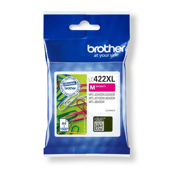 Brother LC-422XLM Original Tintenpatrone Magenta – 1.500 Seiten