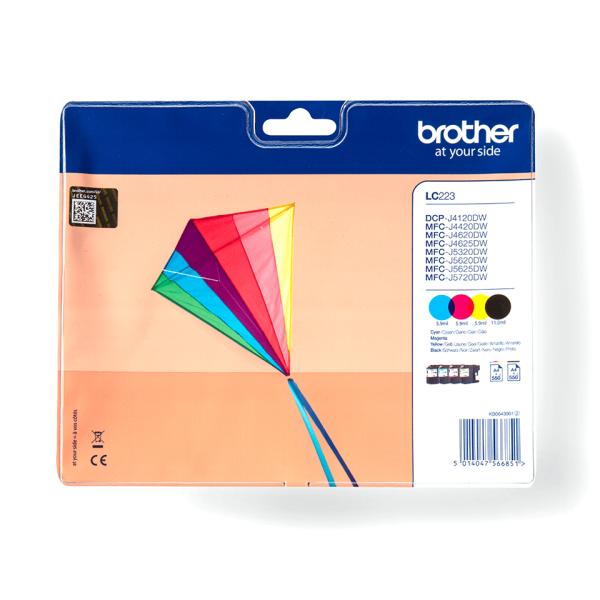 Brother LC-223 Value Pack – Original Tintenpatronen Schwarz Cyan Magenta Gelb