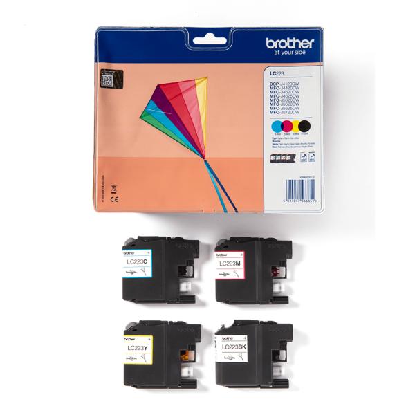 Brother LC-223 Value Pack – Original Tintenpatronen Schwarz Cyan Magenta Gelb
