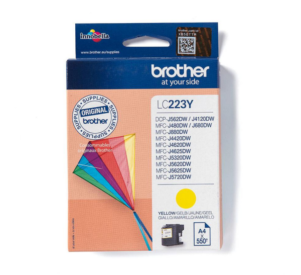 Brother Tinte LC-223Y Gelb bis zu 550 Seiten nach ISO/IEC 24711