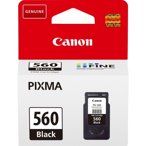 Canon PG-560BK Original Tintenpatrone Schwarz – kompatibel mit PIXMA TS5350, TS5351, TS5352 | 180 Seiten