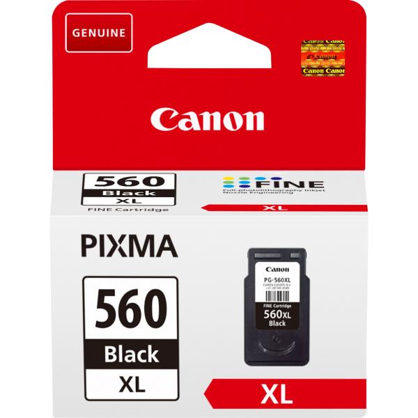 Canon PG-560BK XL Schwarz Original Tintenpatrone – 400 Seiten für PIXMA TS5350 / TS5351 / TS5352