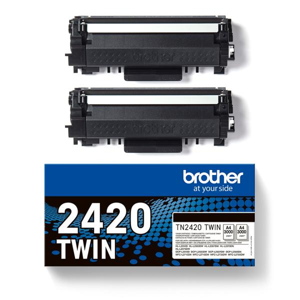 Brother Toner TN-2420 TWIN DoppelPack 2x 3000 Seiten schwarz Tonerkartusche