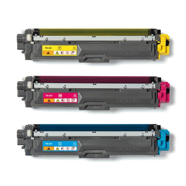 Brother Toner TN-241CMY Multipack (C/M/Y) bis zu 1.400 Seiten nach ISO/IEC 19798