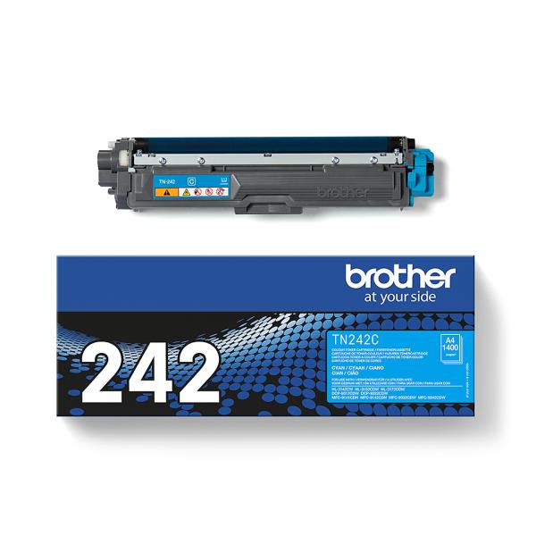 Brother TN-242C Original Toner Cyan – bis zu 1.400 Seiten für HL-3142CW / DCP-9022CDW
