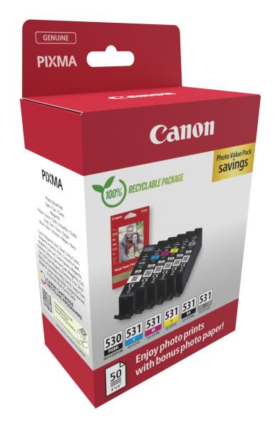 Canon PGI-530/CLI-531 PGBK/C/M/Y/BK/GY Photo Value Pack