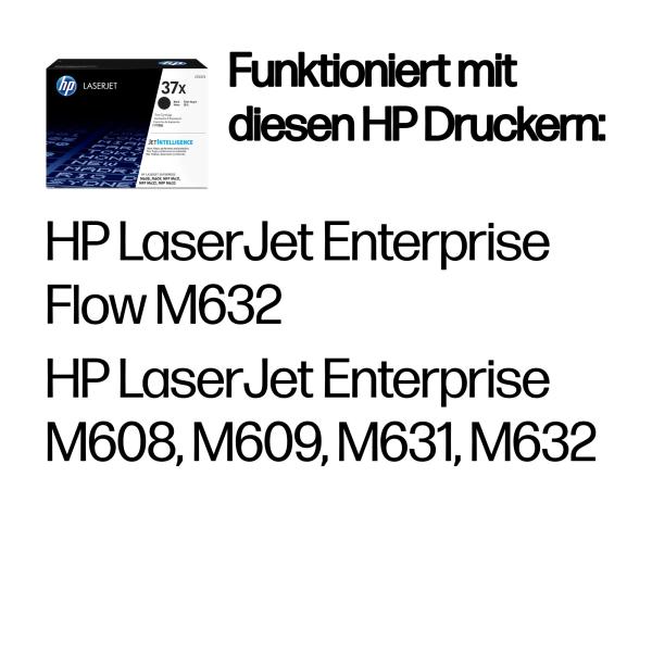 HP Toner 37X CF237X Schwarz bis zu 25.000 Seiten