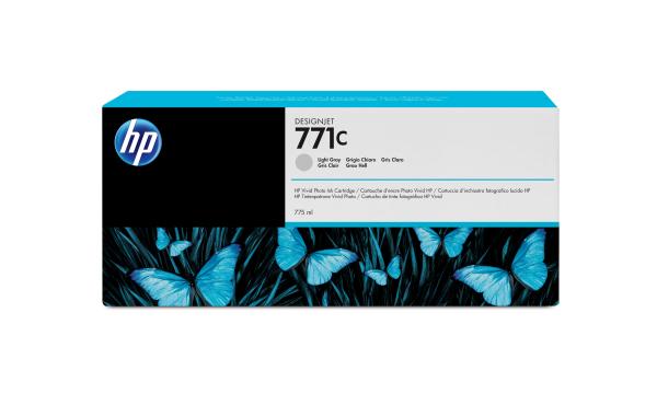HP 771C Hellgrau DesignJet Druckerpatrone 775 ml Original B6Y14A für HP DesignJet Z6200, Z6610 & Z6810