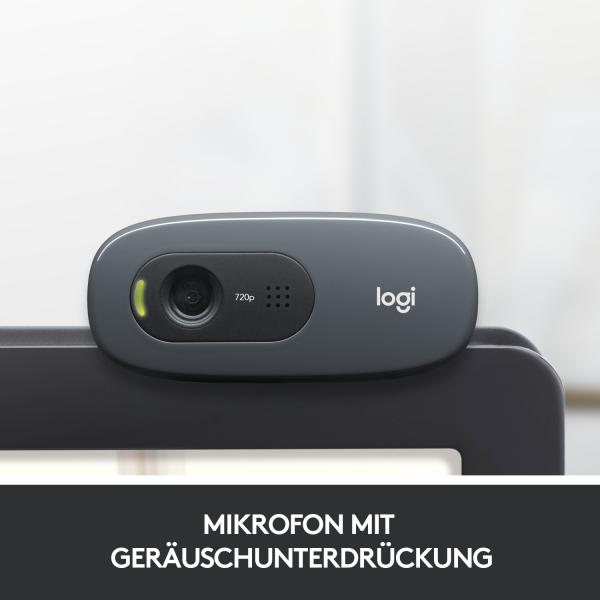 Logitech C270 HD Webcam schwarz