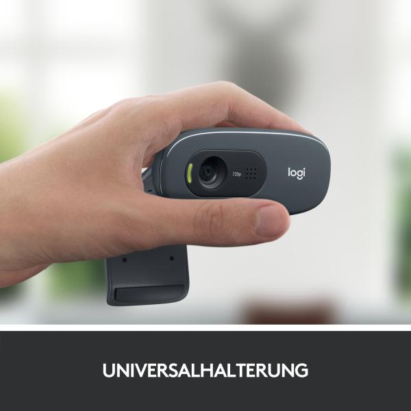 Logitech C270 HD Webcam schwarz