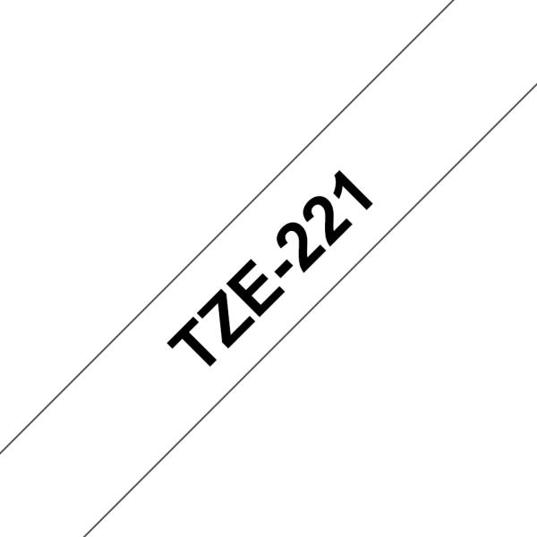 Brother TZe-221 Original Schriftband Schwarz auf Weiß 9 mm × 8 m