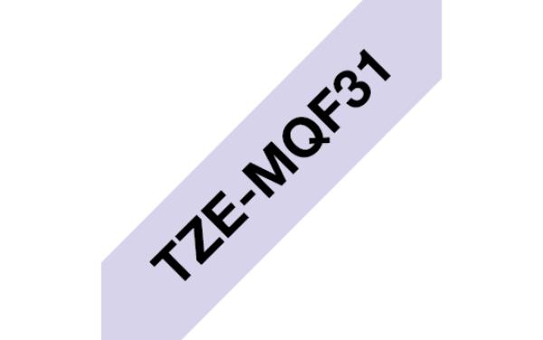 original Brother TZe-MQF31 12mm Schriftband Schwarz auf Pastelllila 4m