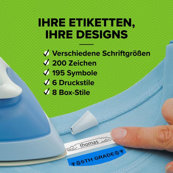 DYMO S0721660 LetraTag Original Schriftband Weiß – Schwarz, 12 mm x 4 m