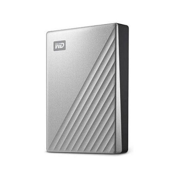 2,5" WD My Passport Ultra Mac 4TB Silver USB-C/USB3.0 HDD 6,4cm 2,5Zoll Metal finish RTL portable extern