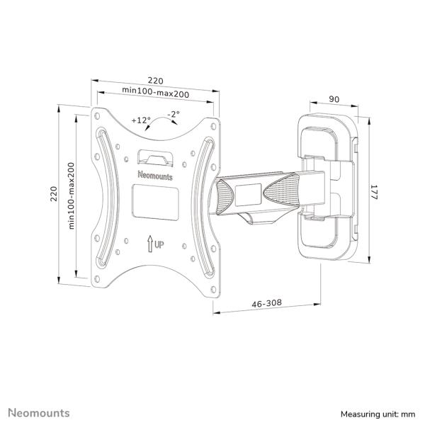 Neomounts WL40-540BL12 TV-Wandhalterung 32-55"