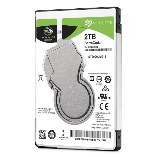 Seagate BarraCuda 2TB 2,5″ interne HDD SATA III 128 MB Cache ST2000LM015