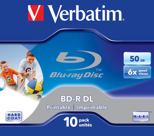 Verbatim BD-R DL 50GB 6x Blu-ray Rohlinge 10er Pack Jewelcase printable