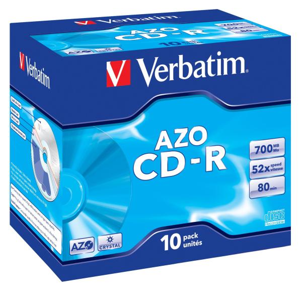 Verbatim CD-R AZO Crystal 700MB 52x 10er Jewelcase