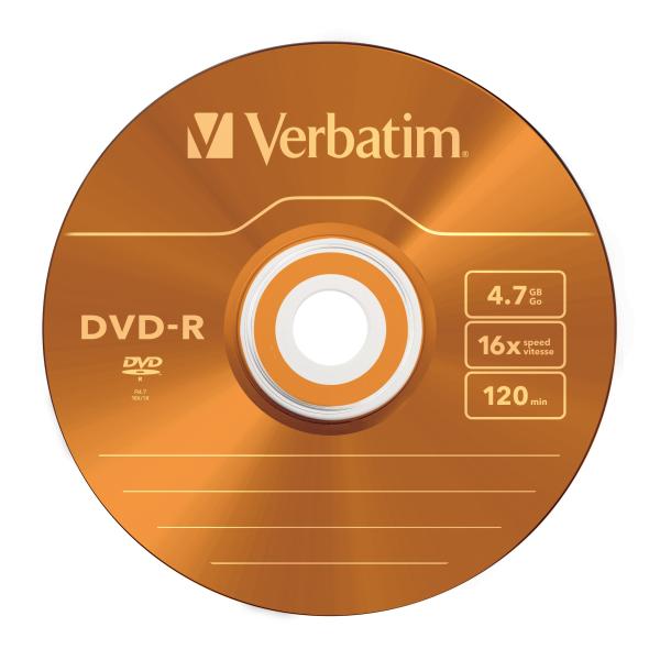 Verbatim DVD-R Colour 4,7GB 16x Speed – 5er Pack Slimcase