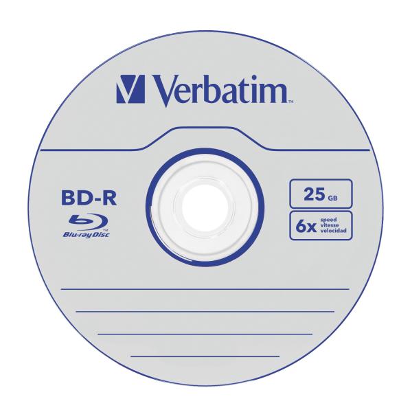 Verbatim BD-R Datalife 25GB 6x 25er Spindel | Blu-ray Rohlinge Cakebox