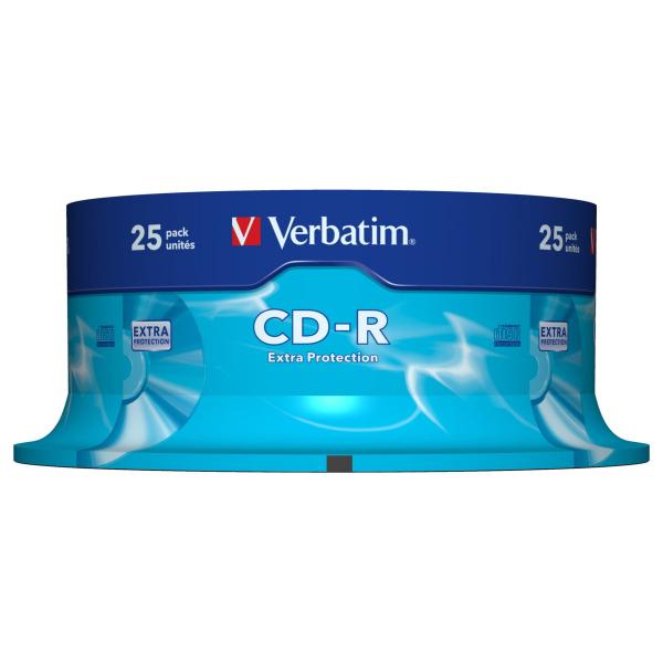 1x25 Verbatim CD-R 80 / 700MB 52x Speed Extra Protection