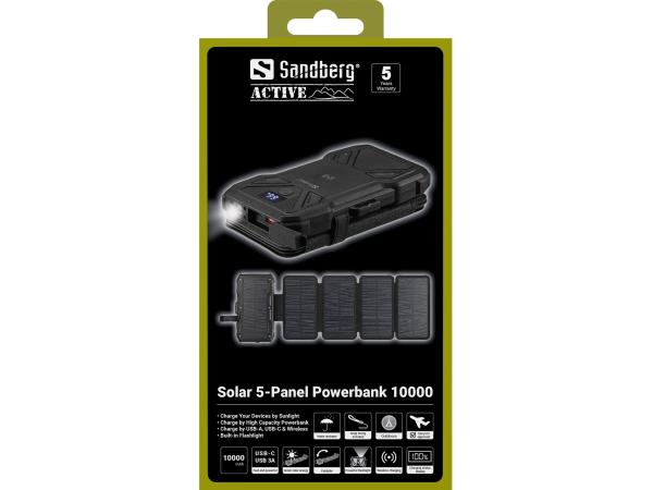 421-05 SANDBERG 5-Panel Solar Powerbank