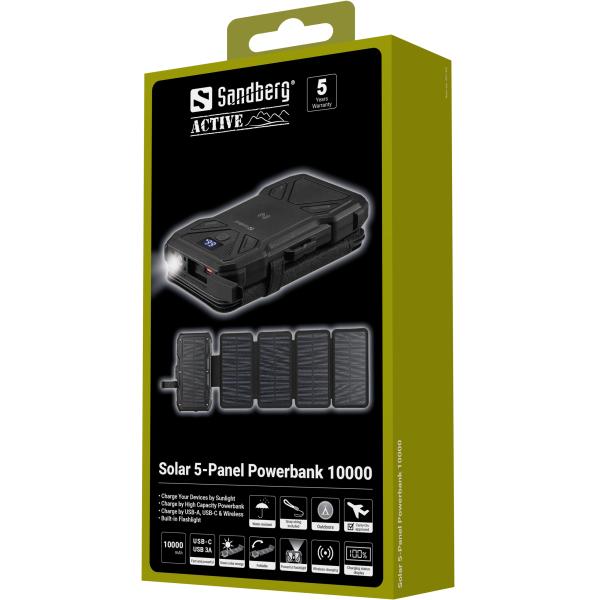 421-05 SANDBERG 5-Panel Solar Powerbank
