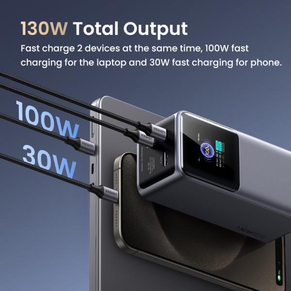 UGREEN 20000mAh 130W Fast Charging Powerbank grau