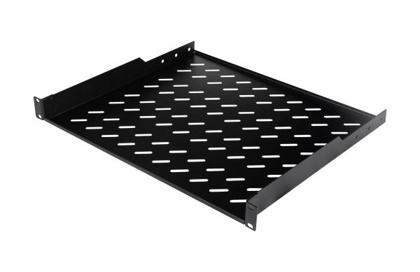 Equip 19 Zoll Rack Fachboden 1HE 600mm Schwarz Fester Einlegeboden Serverrack Serverschrank