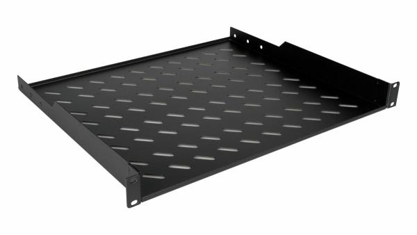 Equip 19 Zoll Rack Fachboden 1HE 600mm Schwarz Fester Einlegeboden Serverrack Serverschrank
