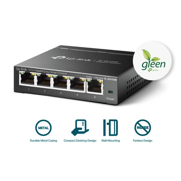 5P TP-Link TL-SG105E Easy Smart Switch Metallgehäuse