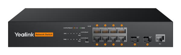 Yealink MSFT - RCH80 - 8-Port L2+Web Managed PoE+ Switch