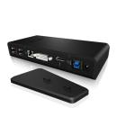 ICY BOX IB-DK2241AC Dockingstation | 11-in-1 USB 3.0 Hub mit HDMI DVI LAN & Audio